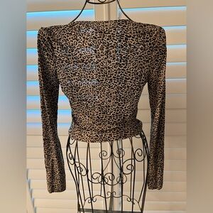 Leopard Print Long Sleeve Top